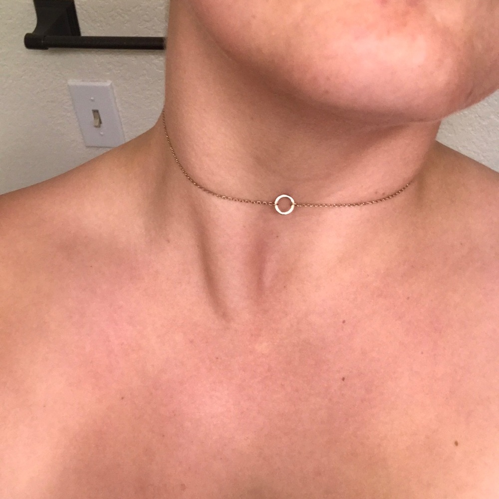 Gold O Ring Choker